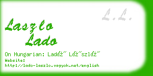 laszlo lado business card